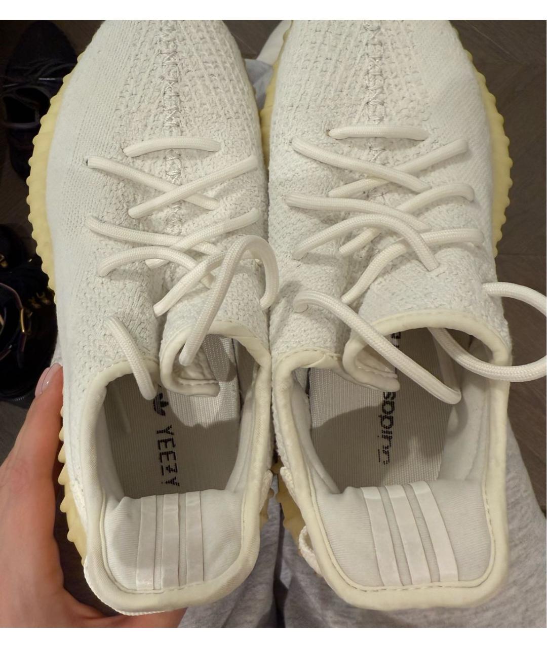 ADIDAS YEEZY Белые текстильные кроссовки, фото 4