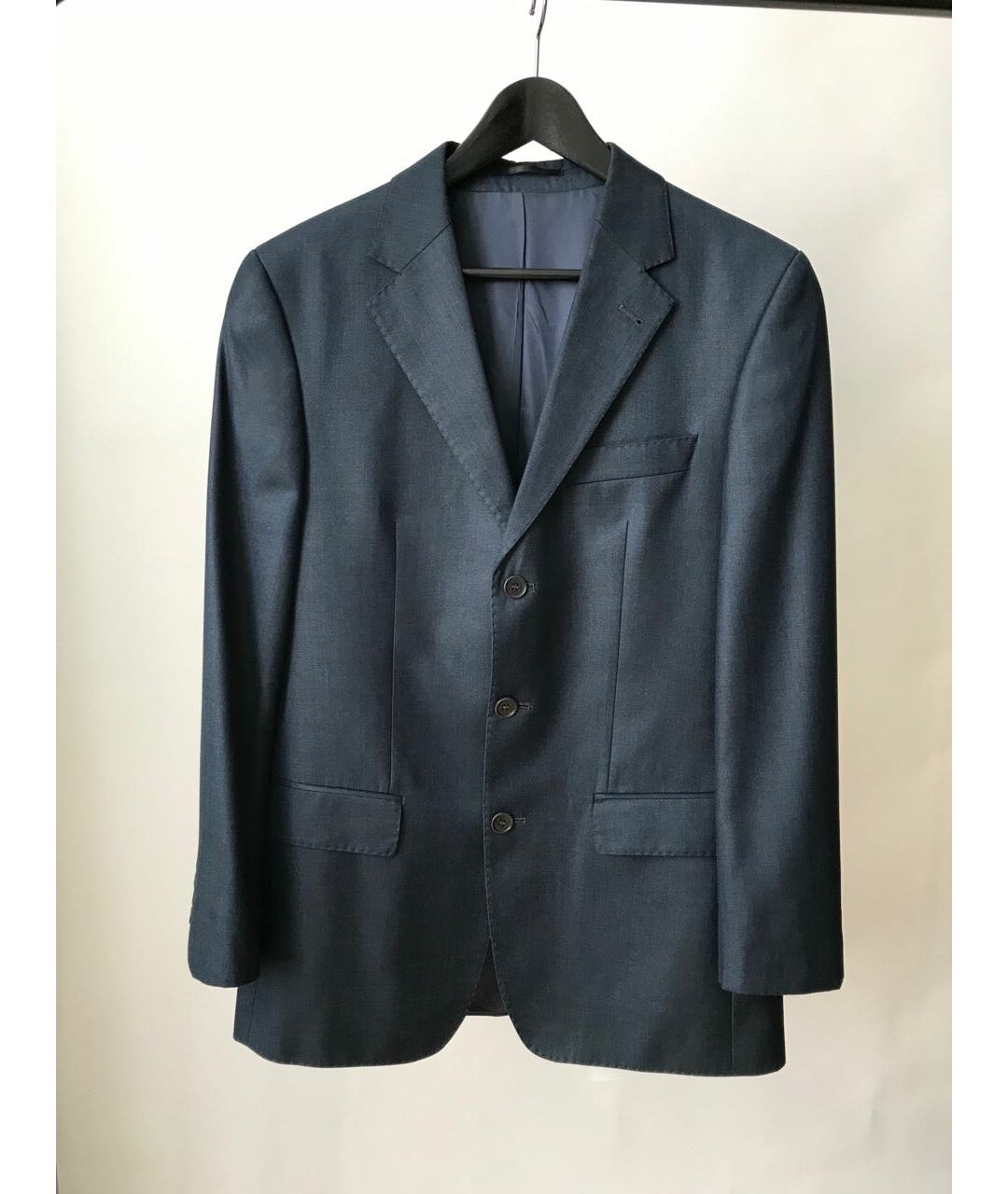 ARMANI COLLEZIONI Темно-синий шерстяной пиджак, фото 8