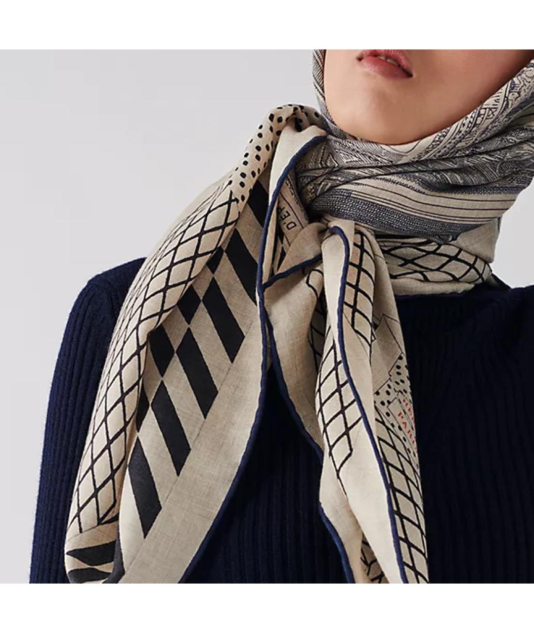 HERMES Мульти кашемировый платок, фото 2