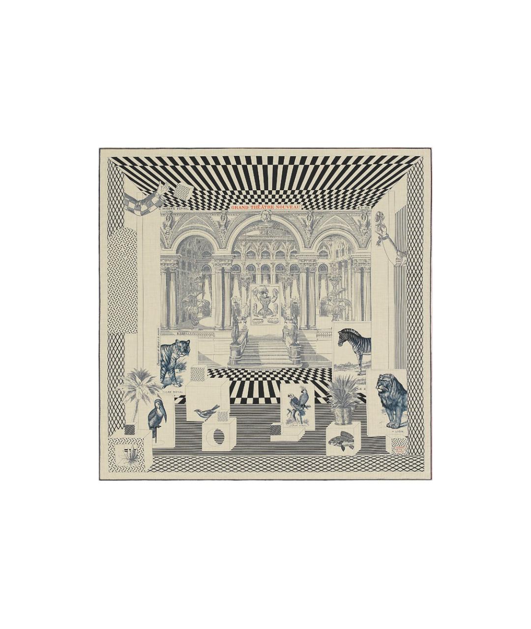 HERMES Мульти кашемировый платок, фото 1