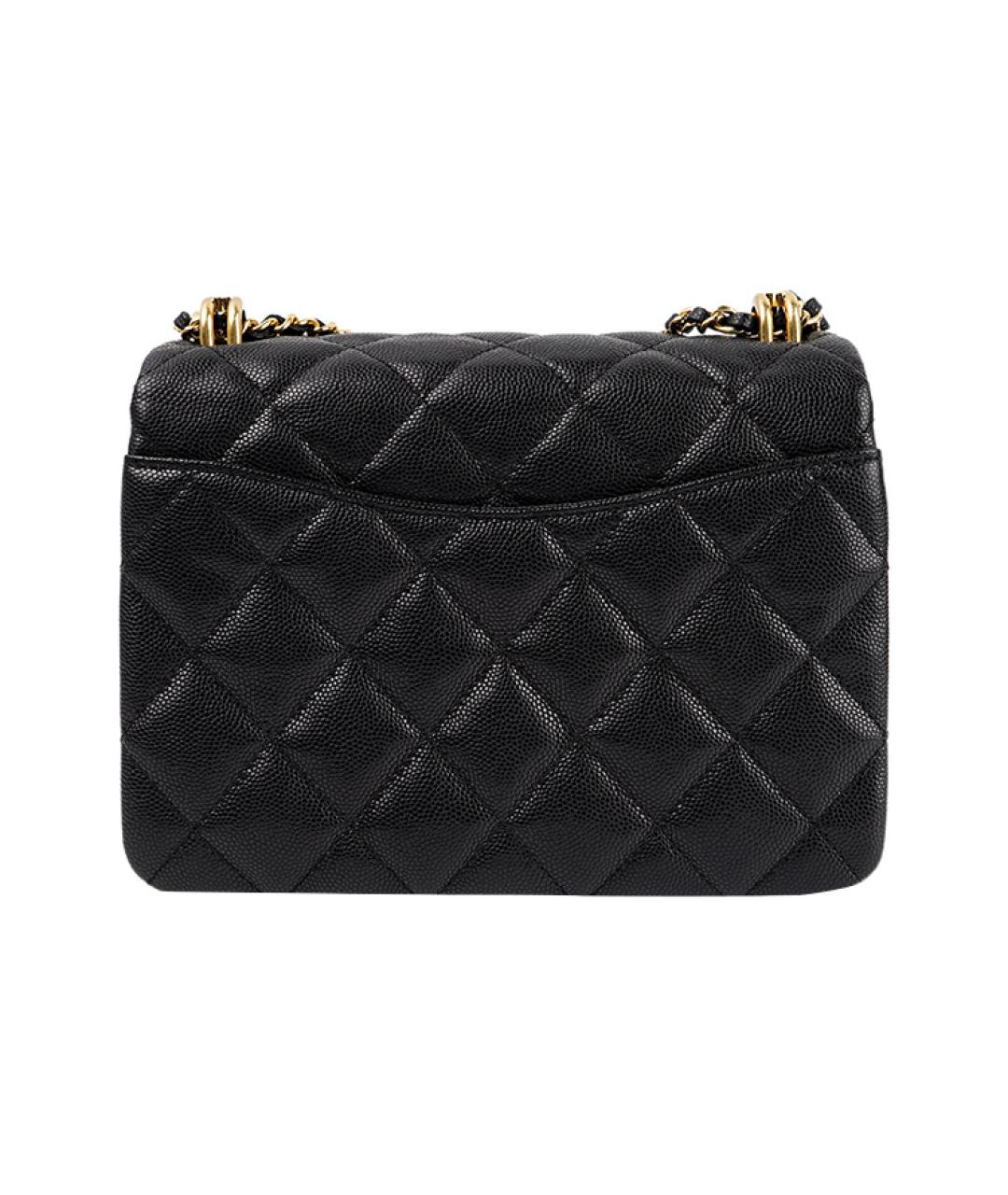 CHANEL Черная кожаная сумка через плечо, фото 4