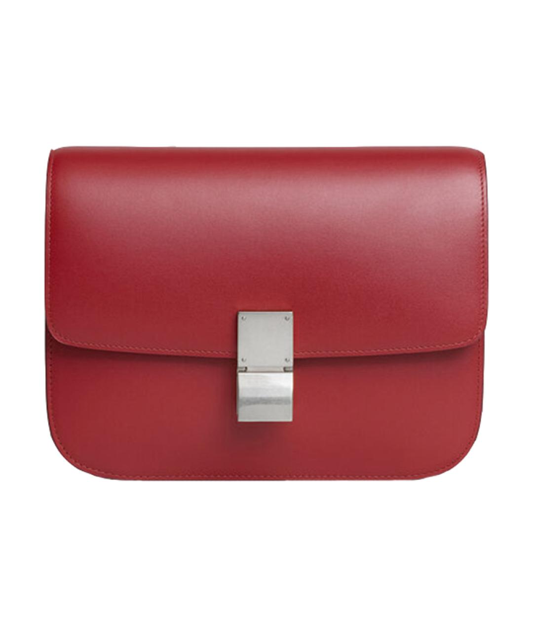 CELINE Бордовая кожаная сумка через плечо, фото 1