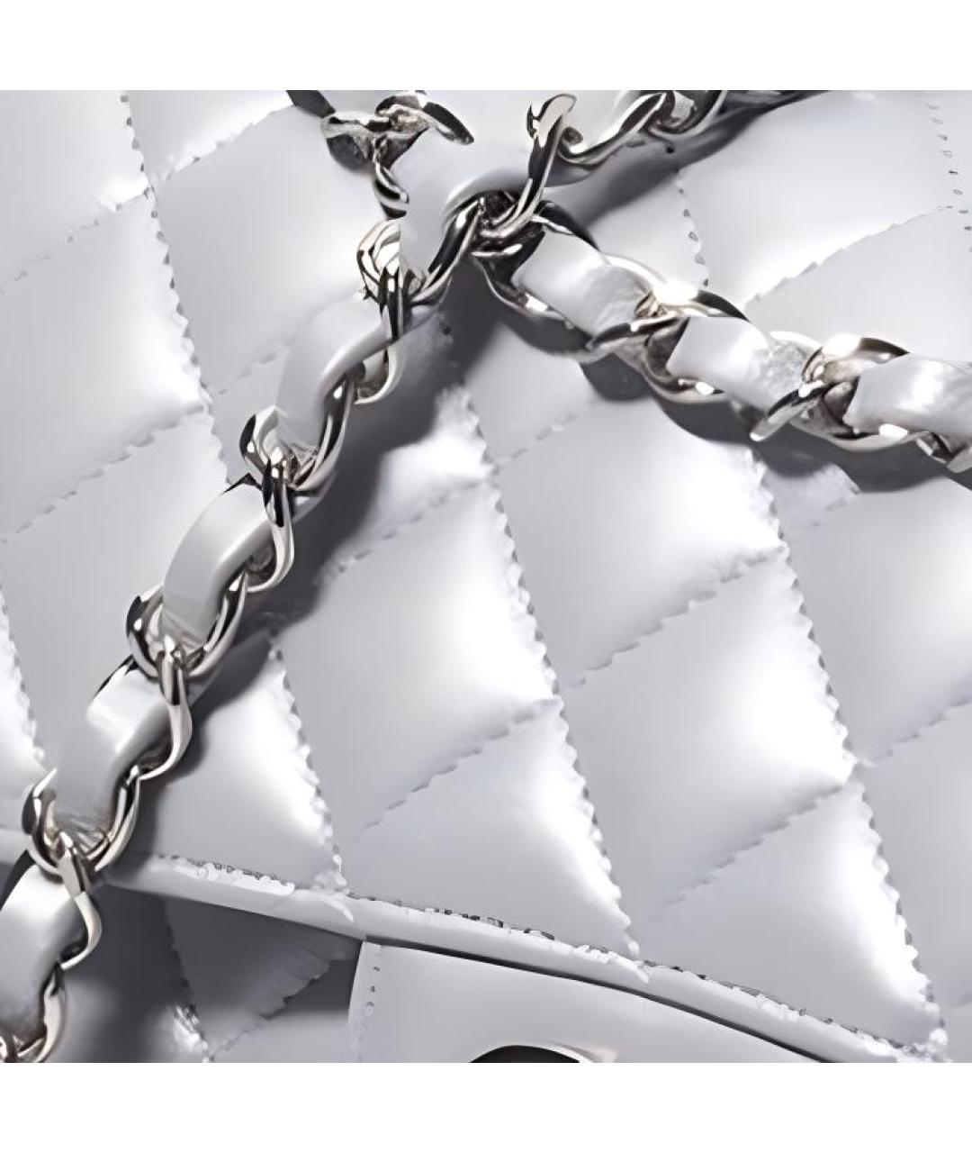 CHANEL Серебряная кожаная сумка через плечо, фото 3