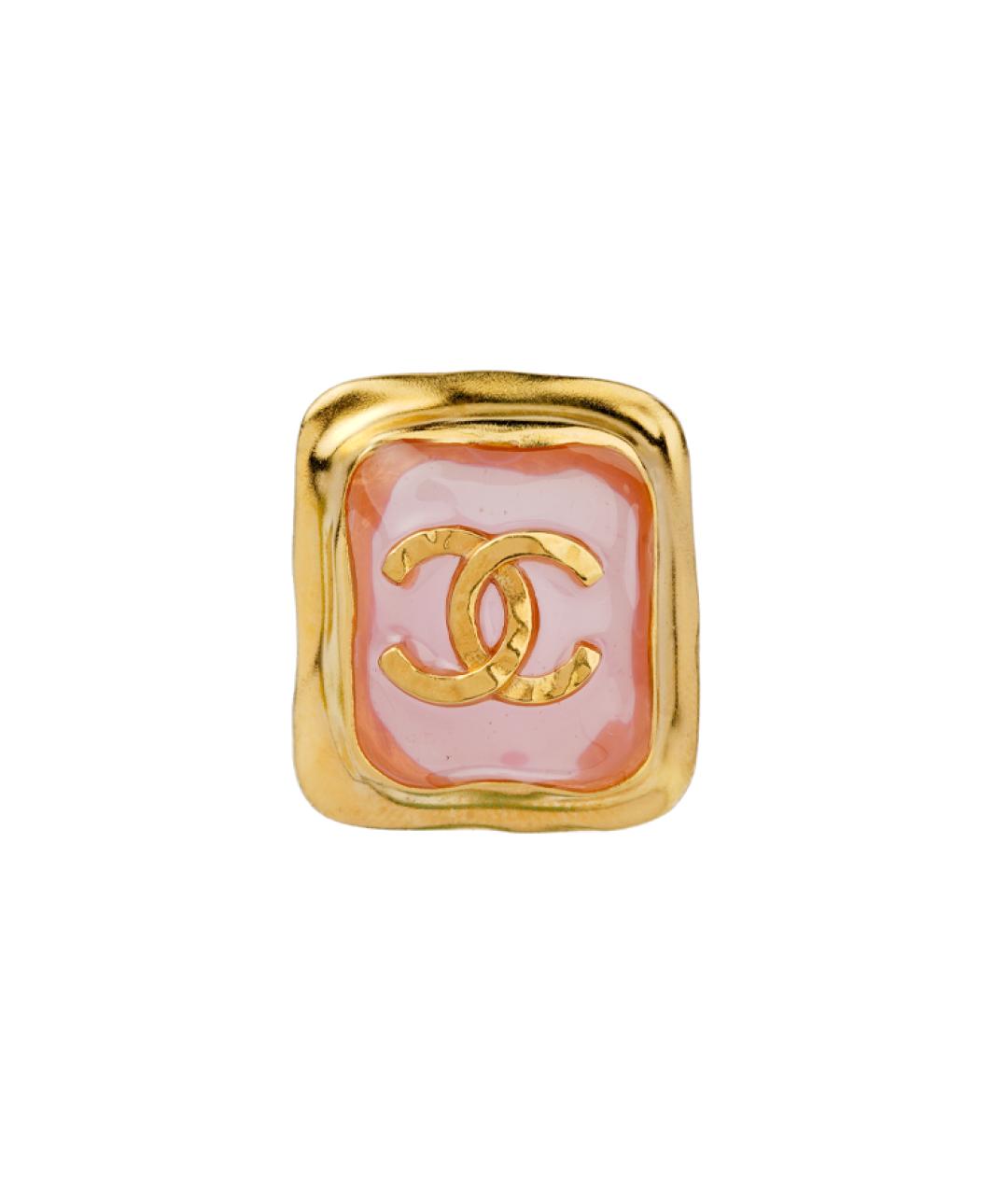 CHANEL Коралловые латунные серьги, фото 1