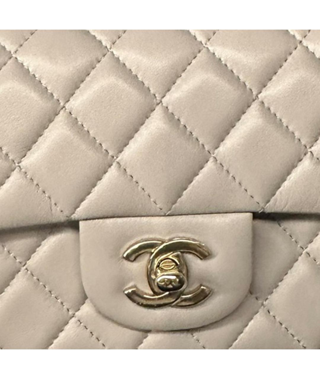CHANEL Бежевая кожаная сумка через плечо, фото 2