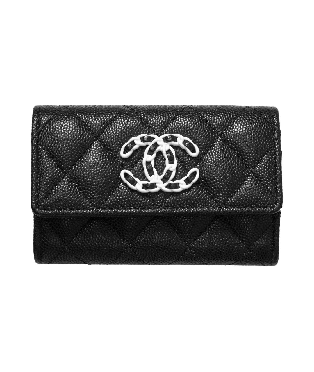 CHANEL Черный кожаный кошелек, фото 6