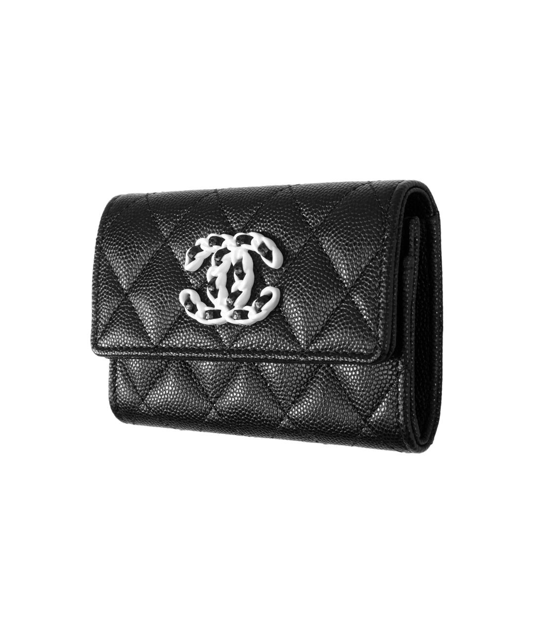 CHANEL Черный кожаный кошелек, фото 2