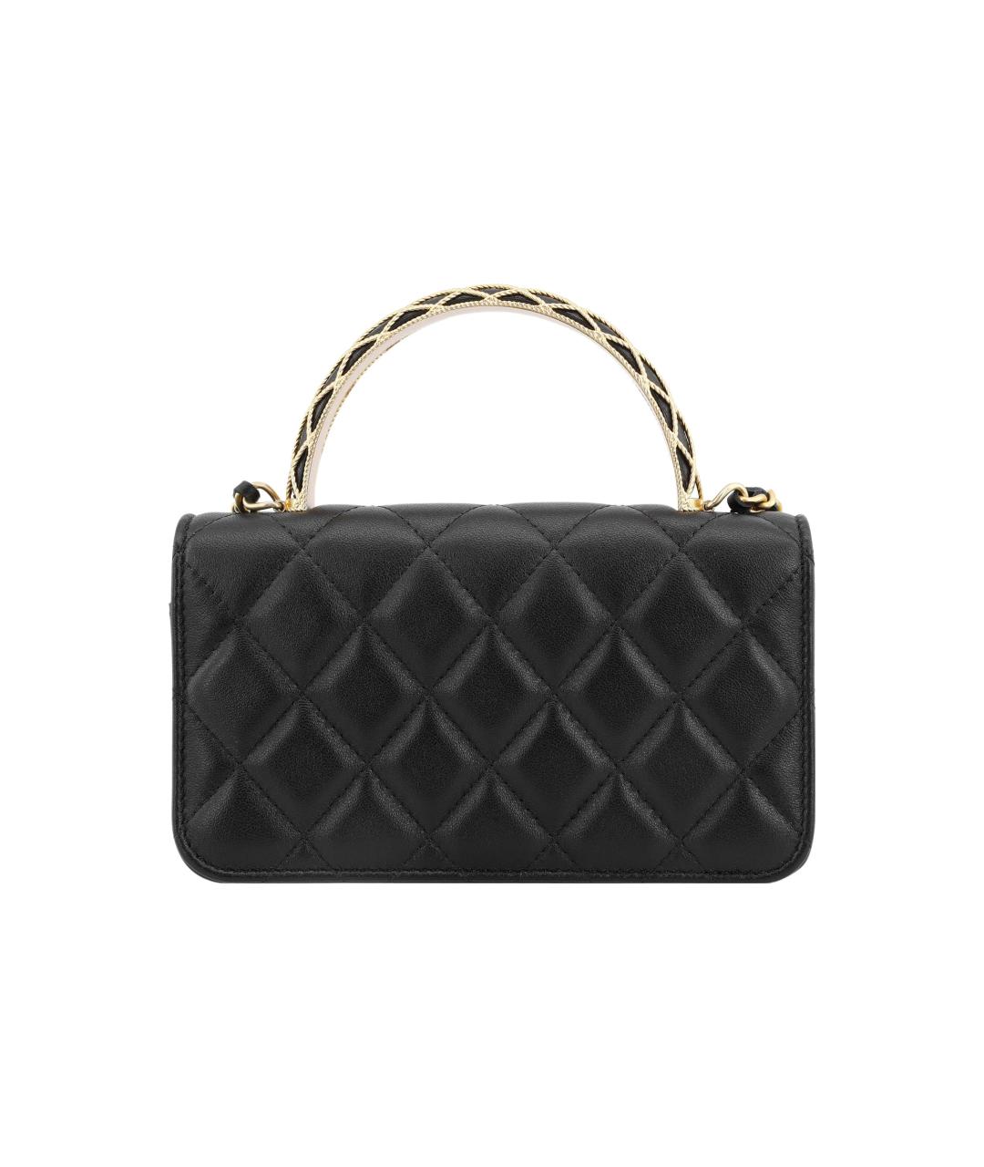 CHANEL Черная кожаная сумка через плечо, фото 4