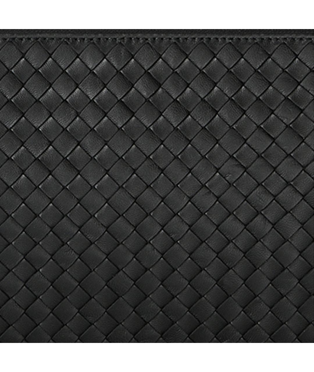 BOTTEGA VENETA Черная кожаная сумка через плечо, фото 5