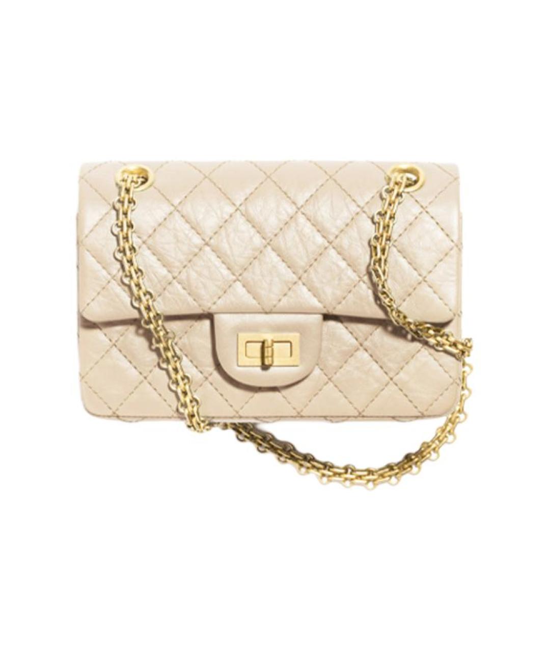 CHANEL Бежевая кожаная сумка через плечо, фото 1