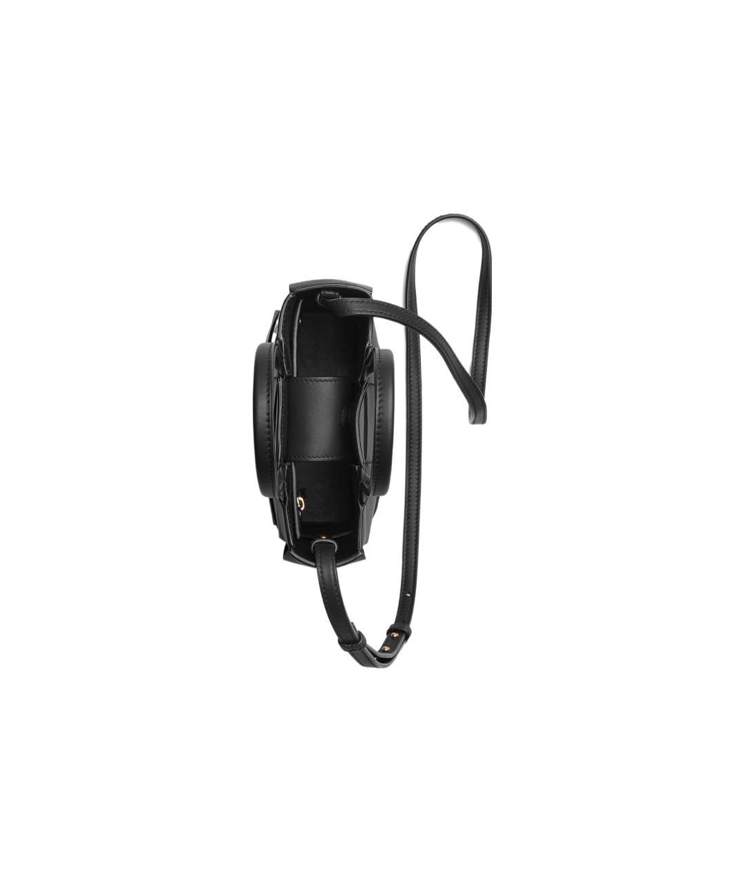 BOTTEGA VENETA Черная кожаная сумка через плечо, фото 4