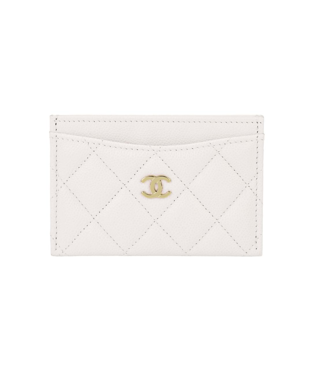 CHANEL Белый кожаный кардхолдер, фото 1