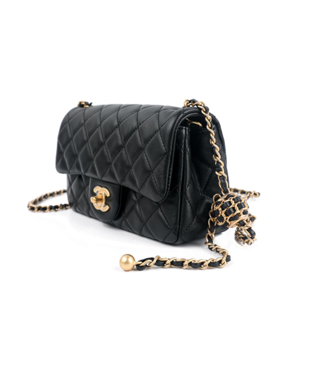 CHANEL Черная кожаная сумка через плечо, фото 2