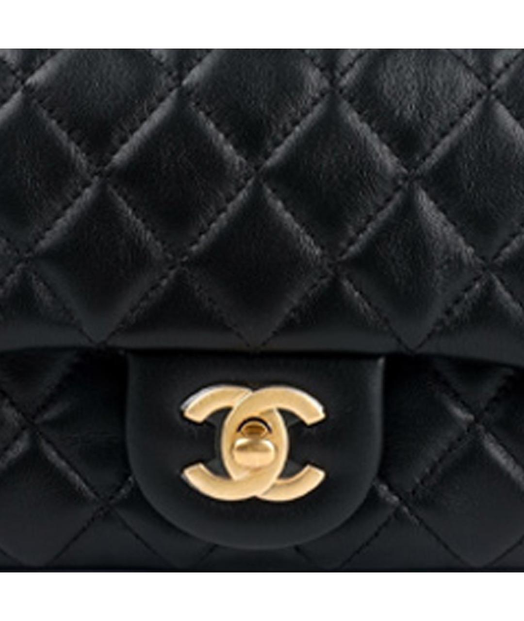 CHANEL Черная кожаная сумка через плечо, фото 4