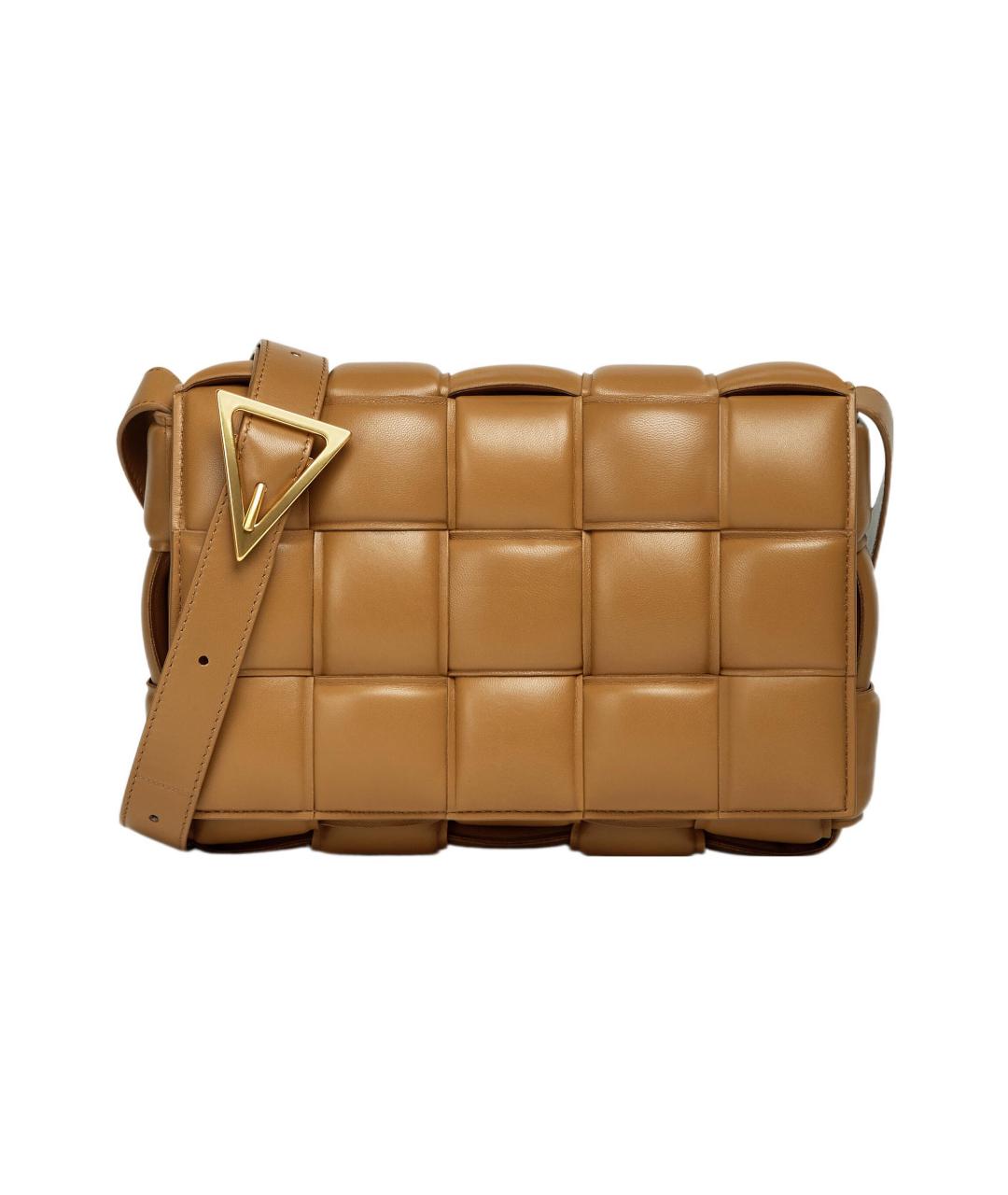 BOTTEGA VENETA Коричневая кожаная сумка через плечо, фото 4