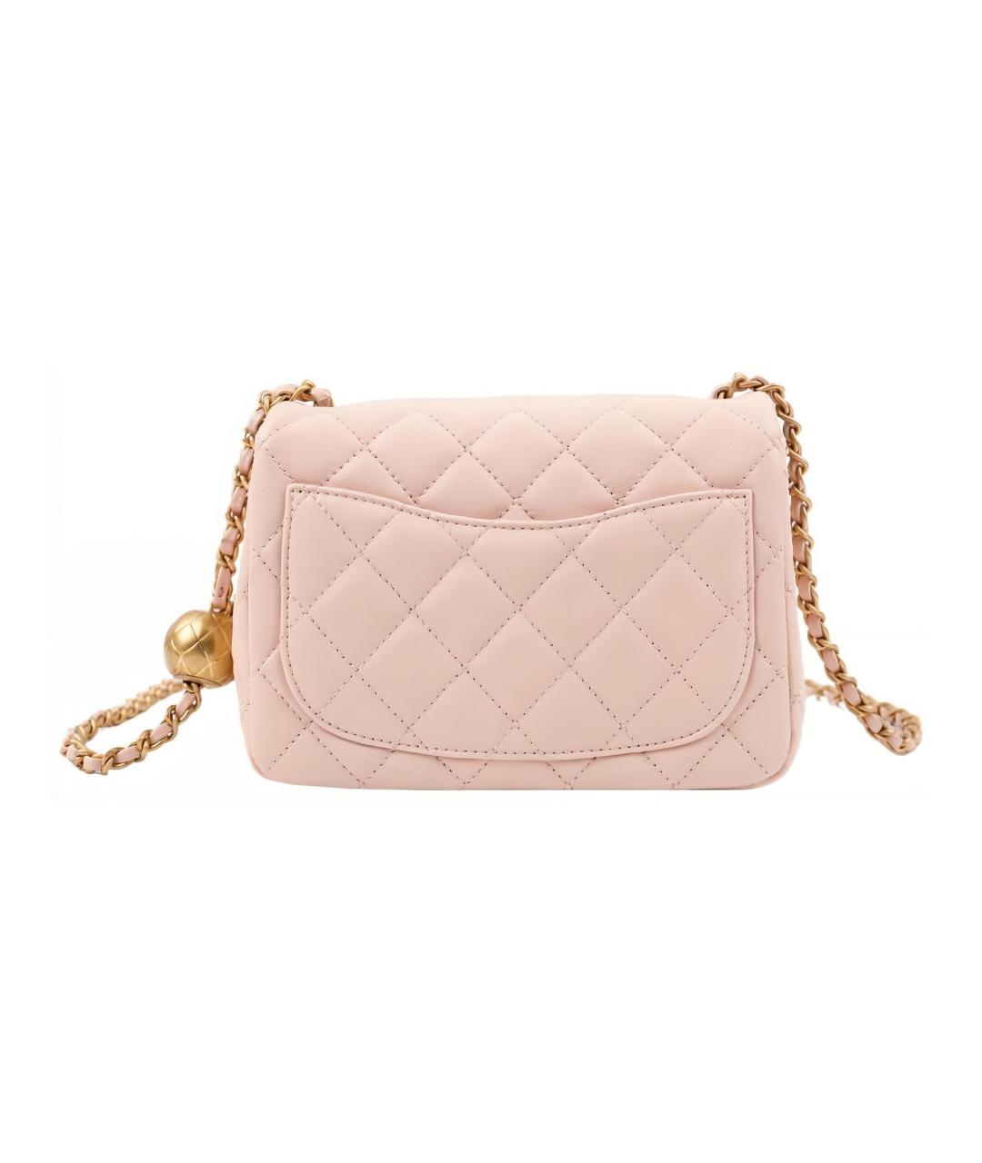 CHANEL Розовая кожаная сумка через плечо, фото 2