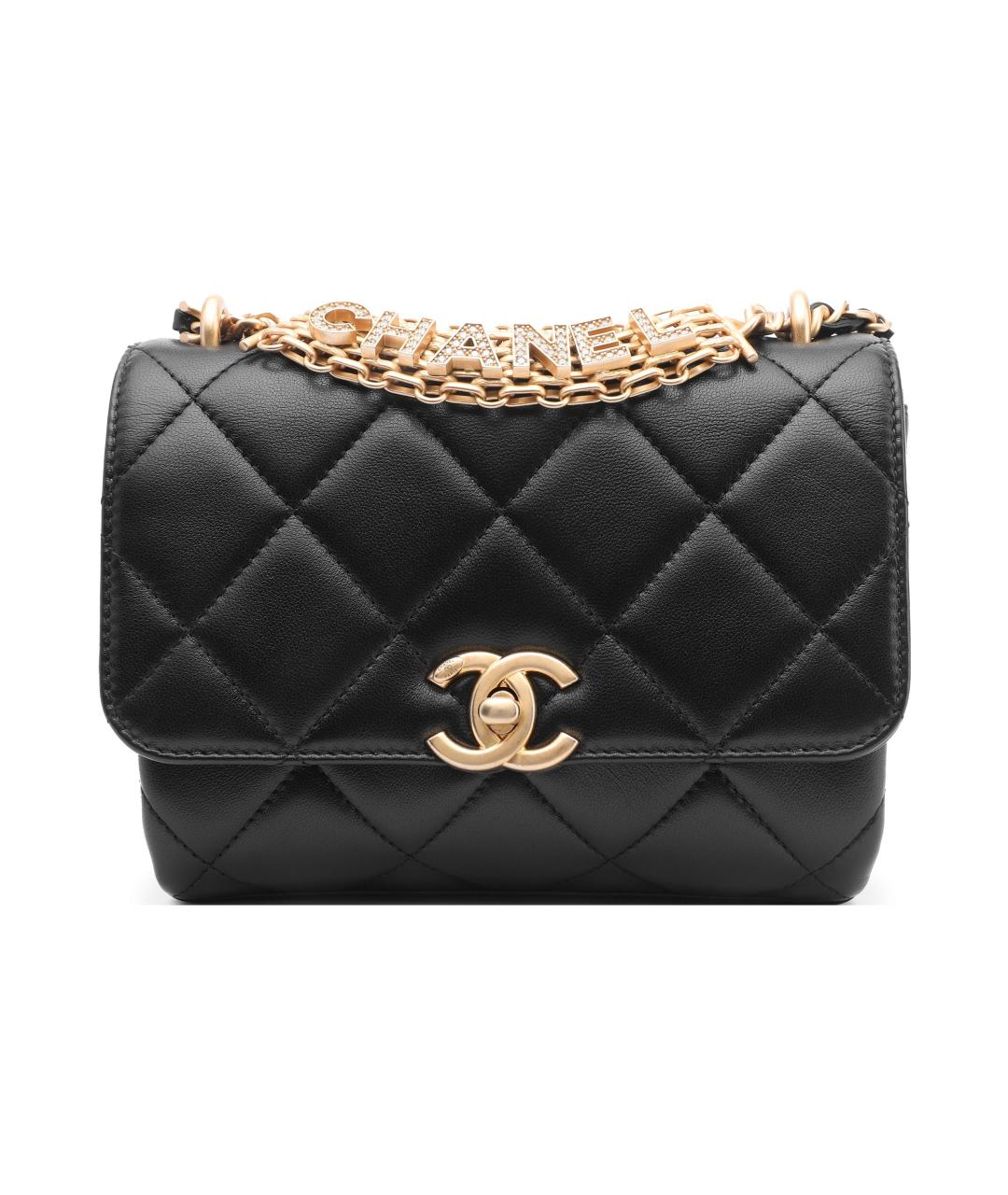 CHANEL Черная кожаная сумка через плечо, фото 1