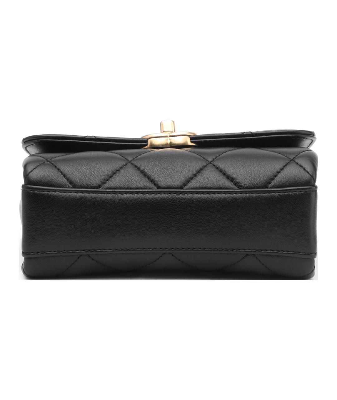 CHANEL Черная кожаная сумка через плечо, фото 4