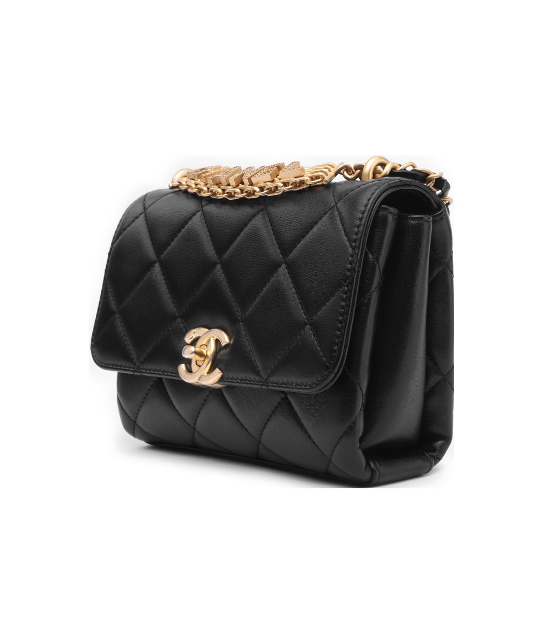 CHANEL Черная кожаная сумка через плечо, фото 2
