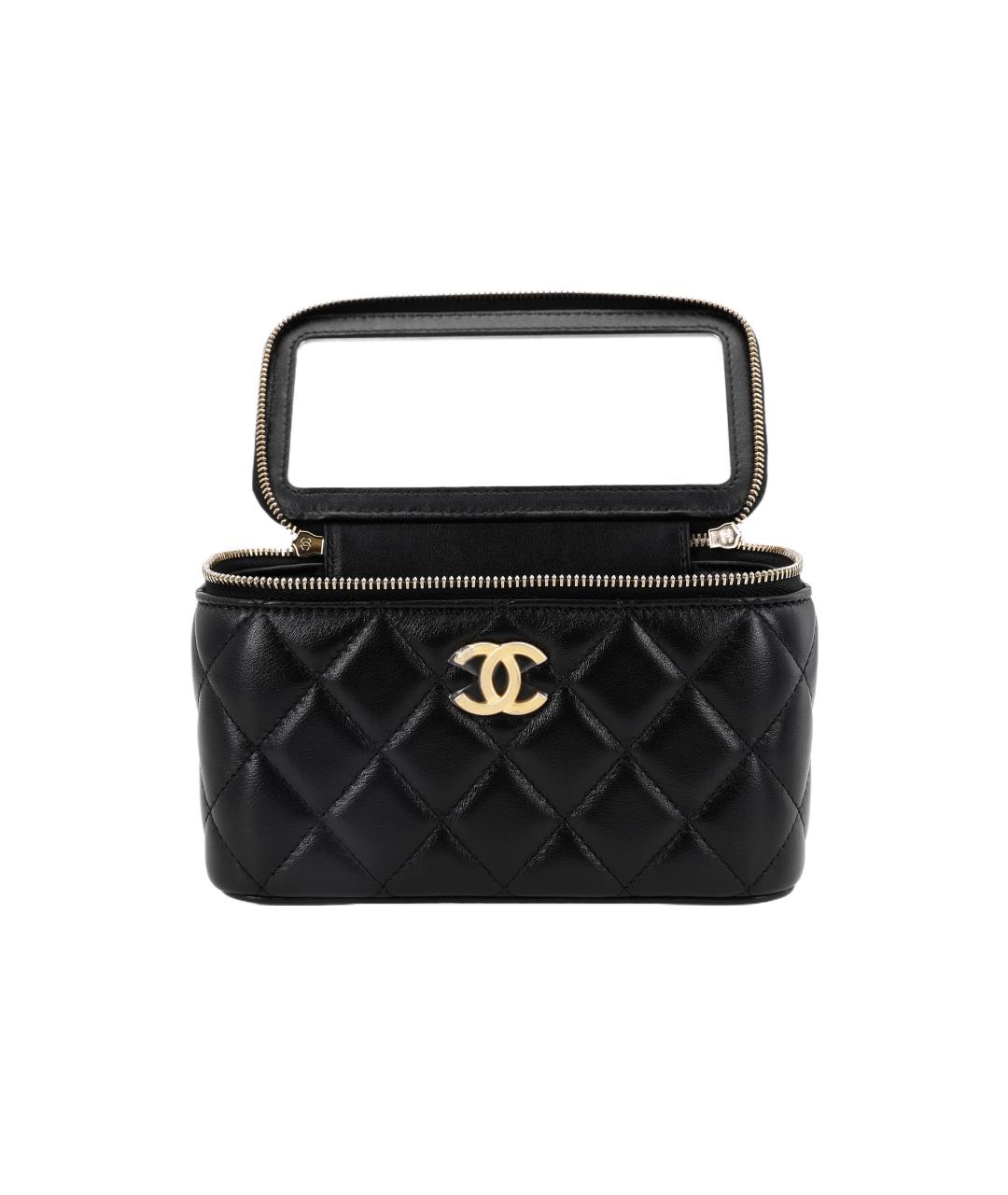CHANEL Черная кожаная сумка через плечо, фото 6