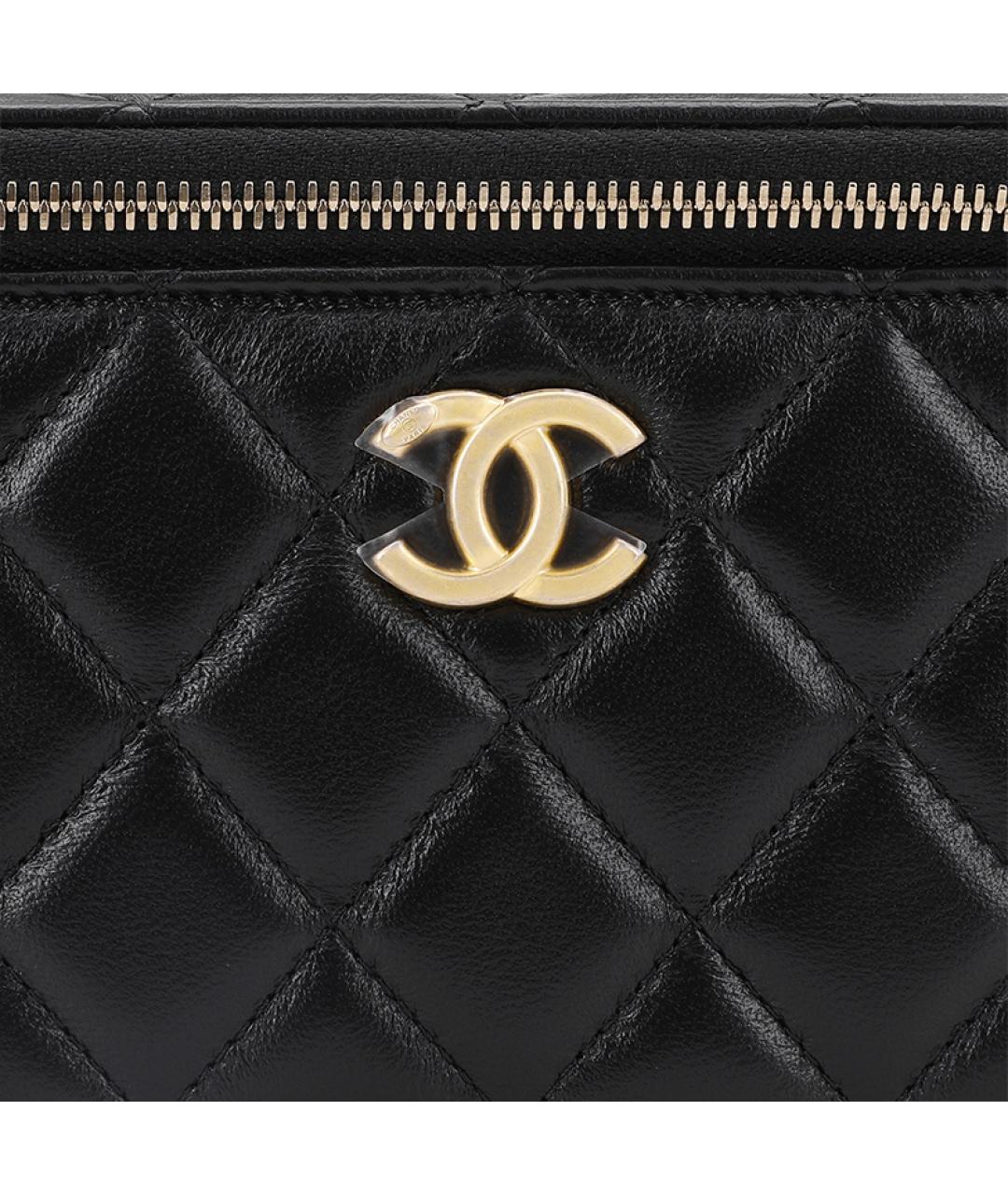 CHANEL Черная кожаная сумка через плечо, фото 3