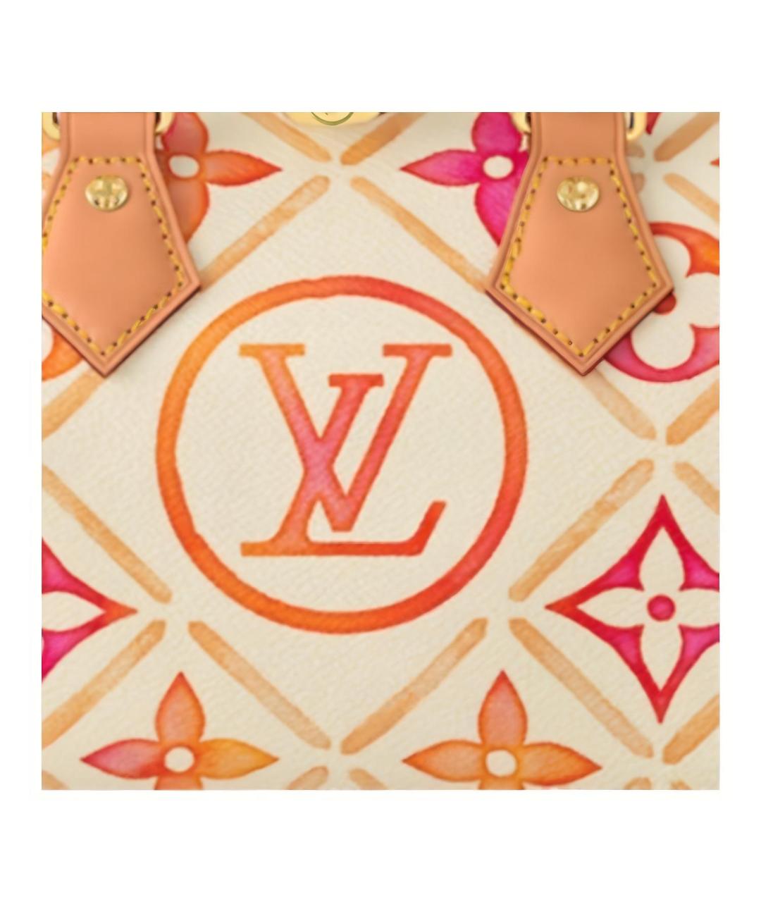 LOUIS VUITTON Розовая кожаная сумка с короткими ручками, фото 4