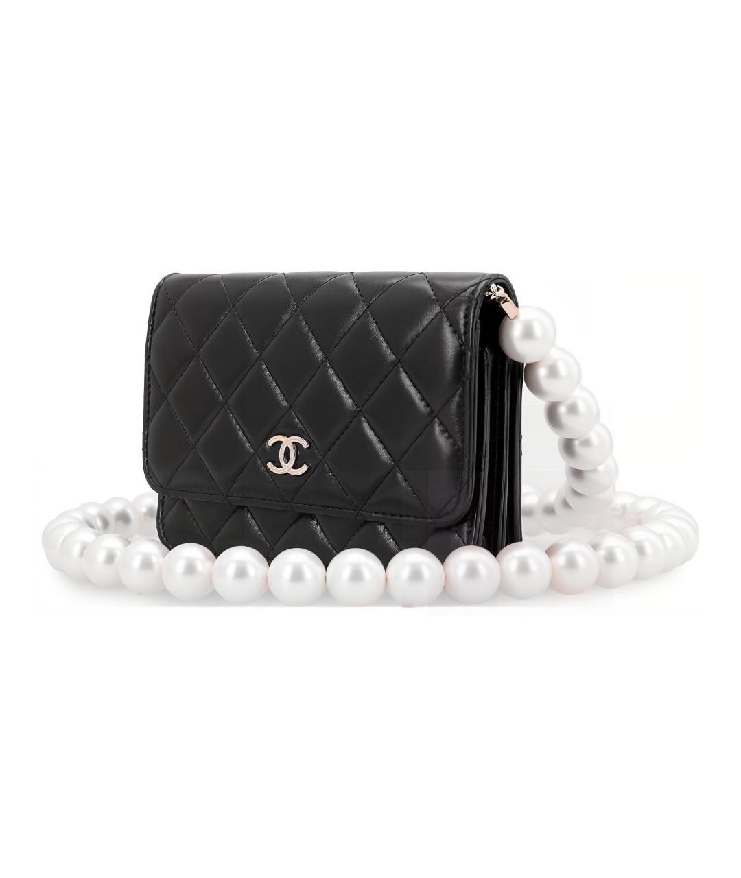 CHANEL Черная кожаная сумка через плечо, фото 3