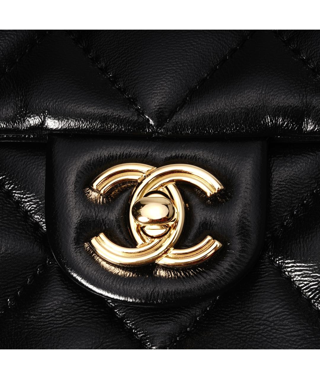 CHANEL Черная кожаная сумка через плечо, фото 3