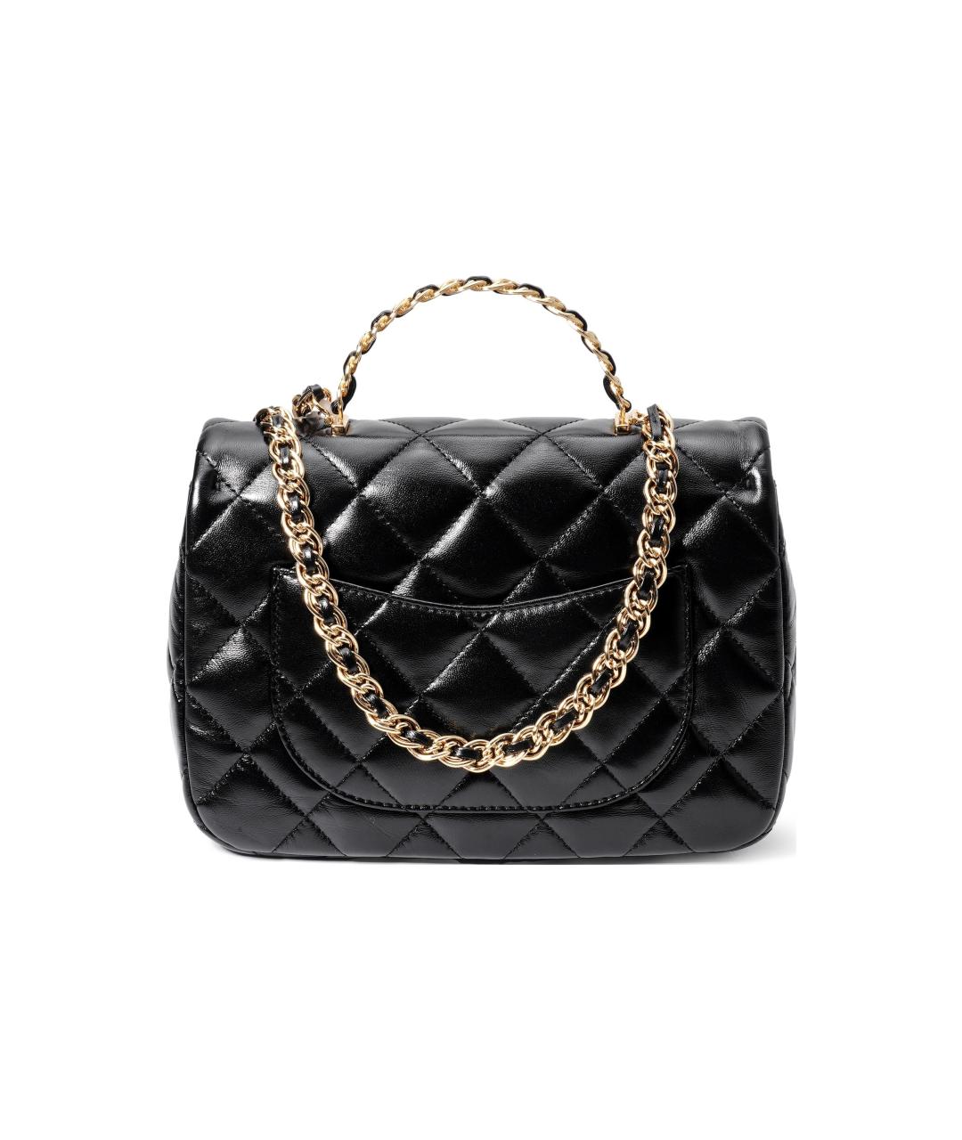 CHANEL Черная кожаная сумка через плечо, фото 6