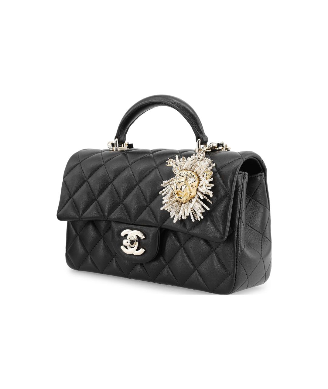 CHANEL Черная кожаная сумка через плечо, фото 3