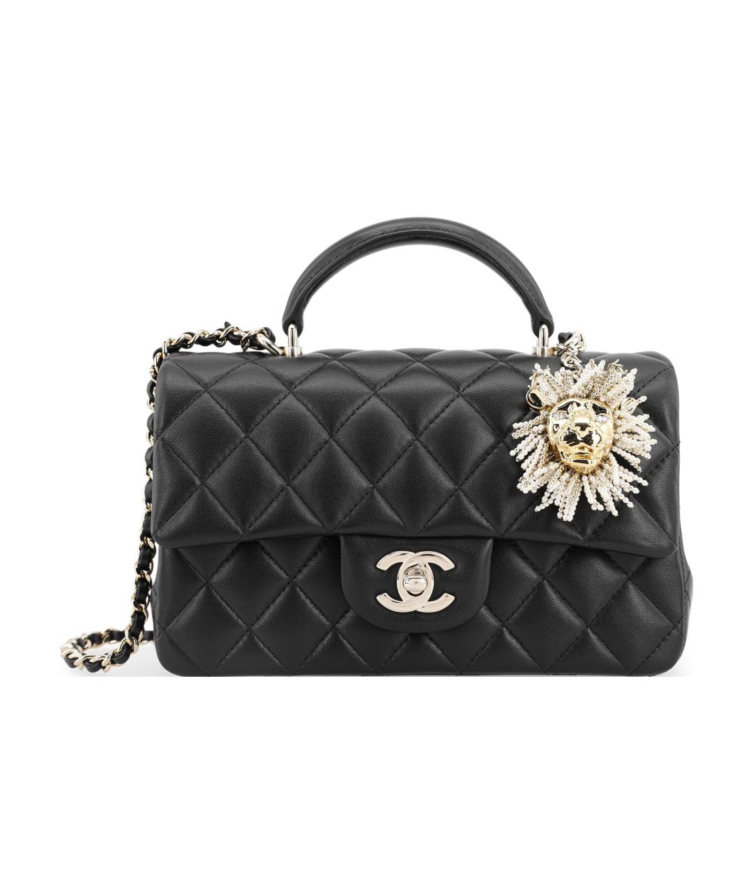 CHANEL Черная кожаная сумка через плечо, фото 1