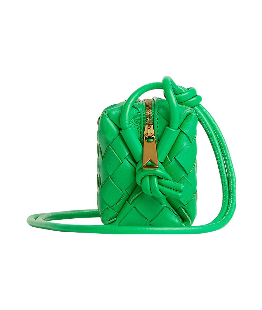 BOTTEGA VENETA Зеленая кожаная сумка через плечо, фото 2