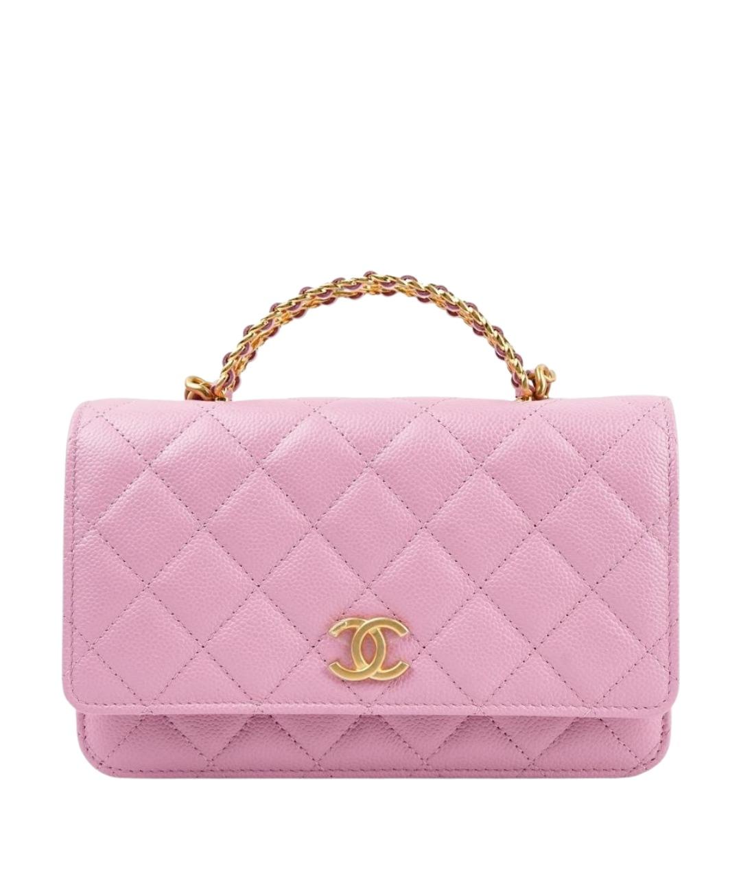 CHANEL Розовая кожаная сумка через плечо, фото 1