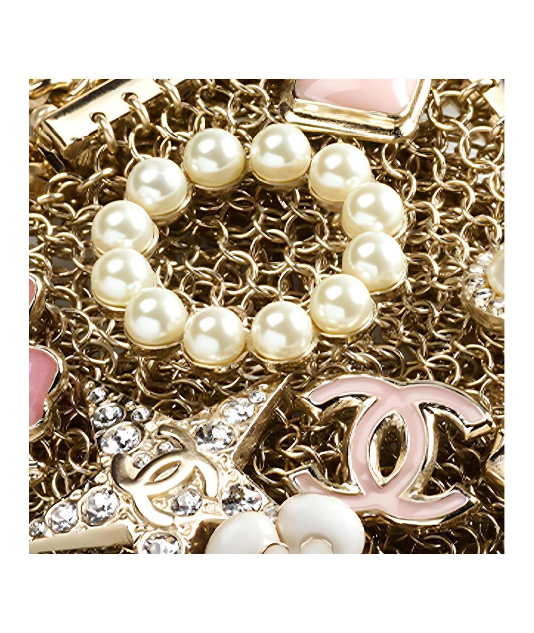 CHANEL Золотая сумка через плечо, фото 4