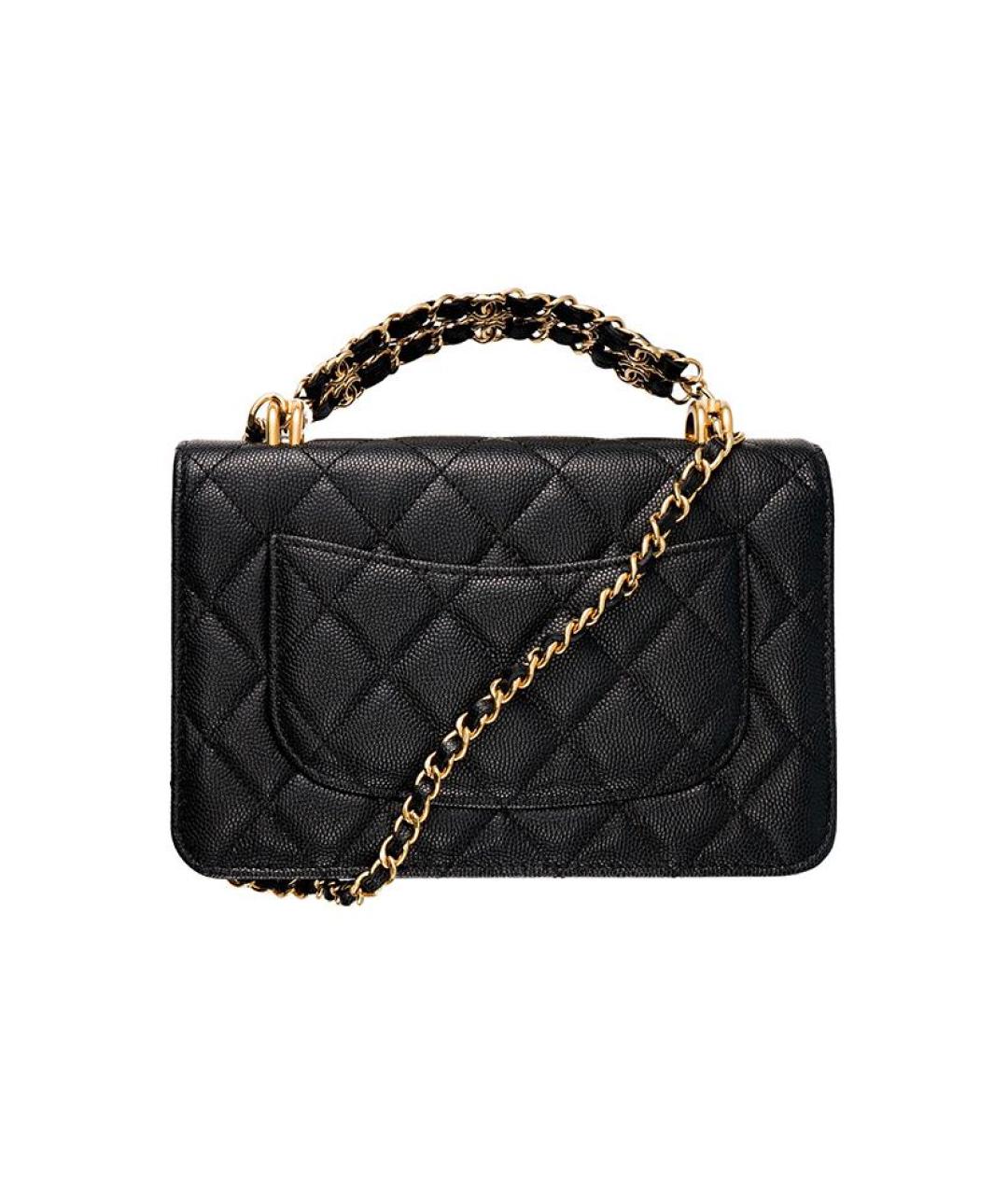 CHANEL Черная кожаная сумка через плечо, фото 4