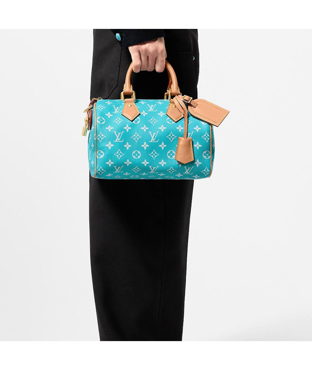 LOUIS VUITTON Бирюзовая сумка с короткими ручками, фото 6