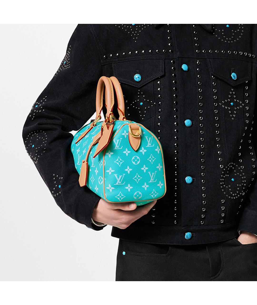 LOUIS VUITTON Бирюзовая сумка с короткими ручками, фото 8