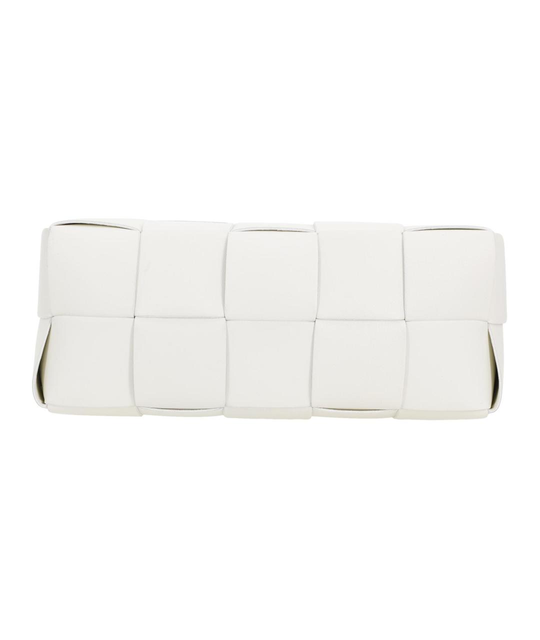 BOTTEGA VENETA Белая кожаная сумка через плечо, фото 2