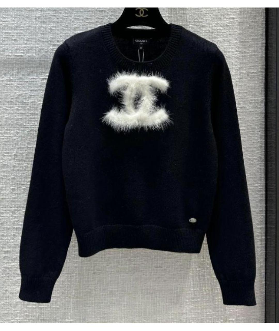 CHANEL Черный кашемировый джемпер / свитер, фото 5