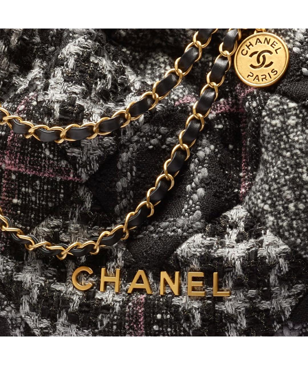 CHANEL Серая твидовая сумка через плечо, фото 4