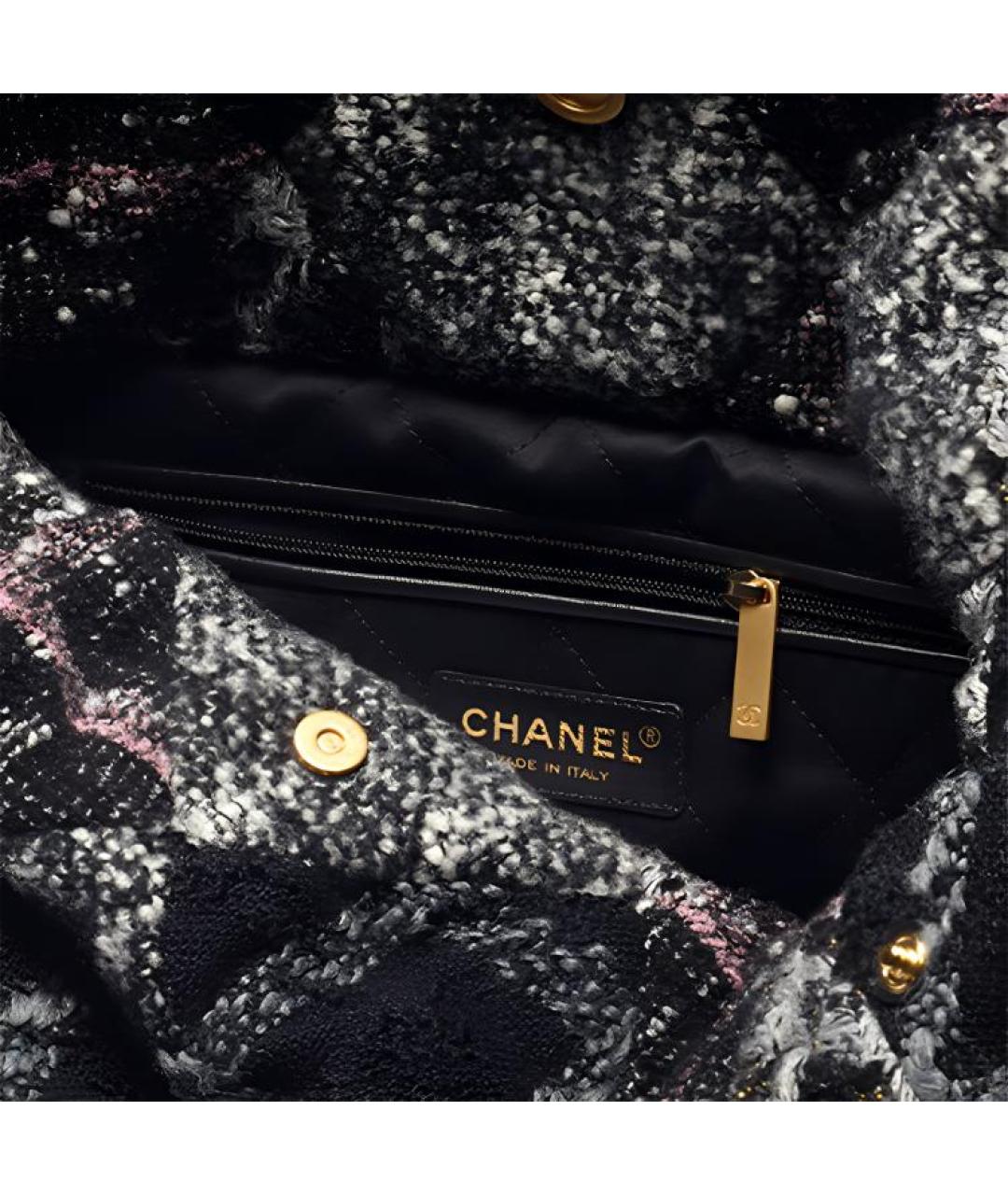 CHANEL Серая твидовая сумка через плечо, фото 3