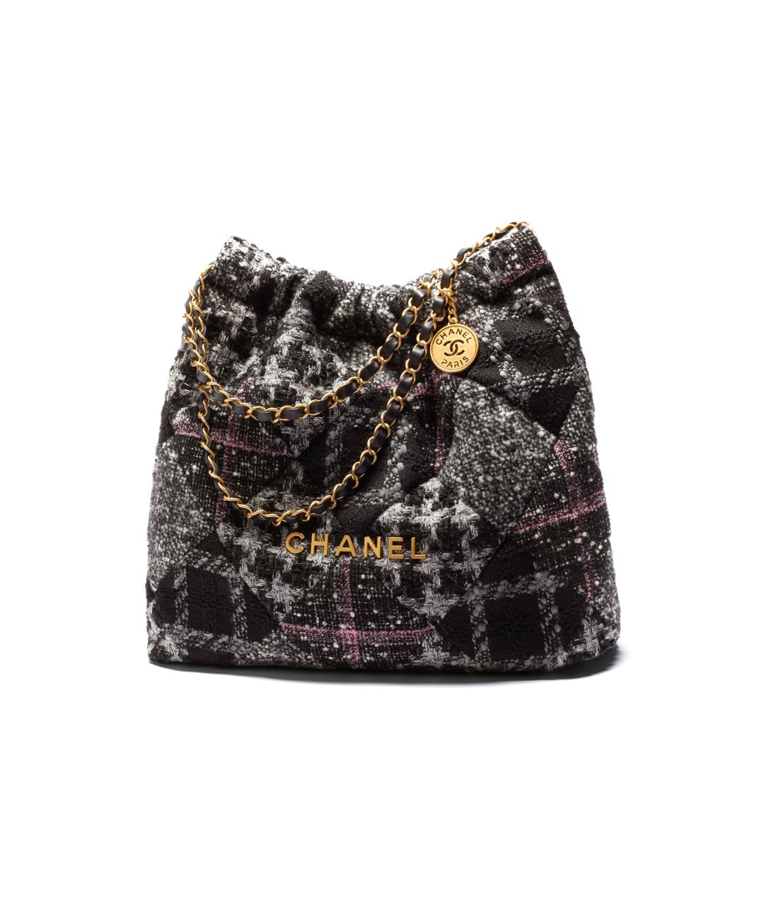 CHANEL Серая твидовая сумка через плечо, фото 2