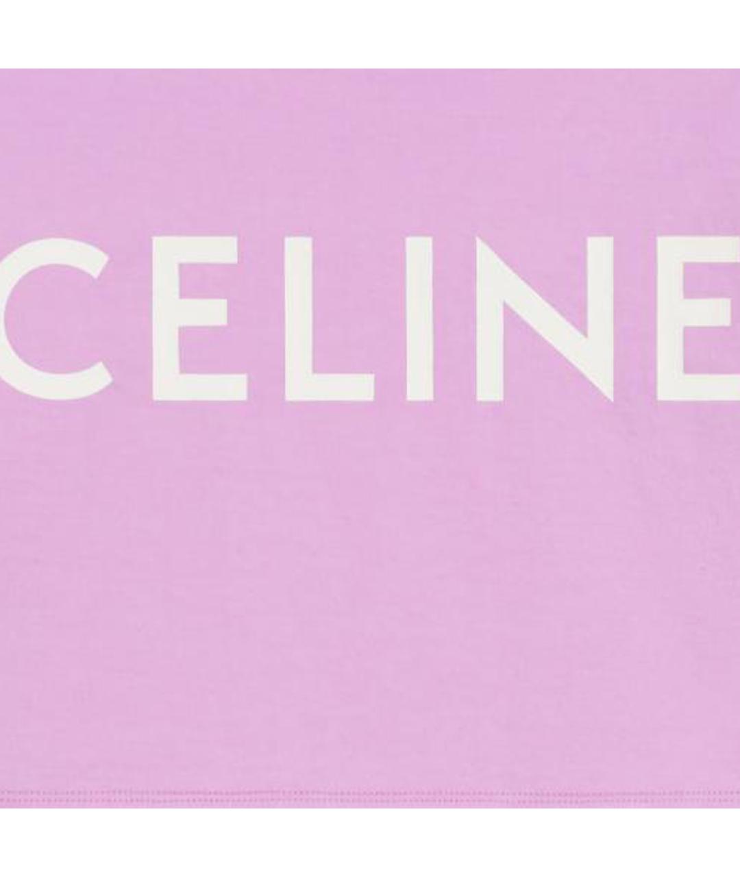 CELINE Фиолетовая хлопковая футболка, фото 4