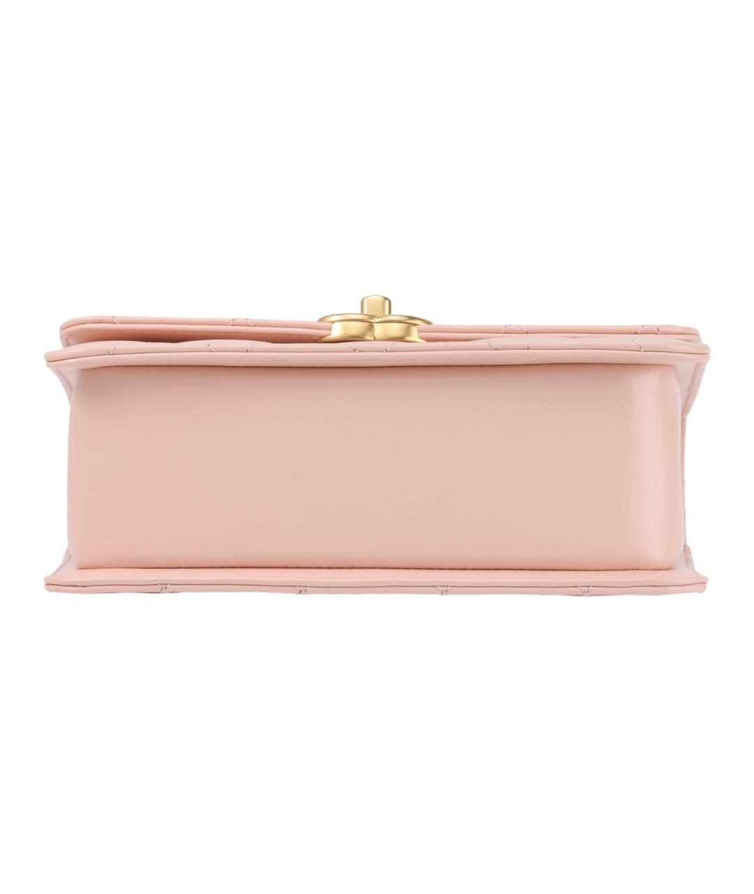 CHANEL Розовая кожаная сумка через плечо, фото 3