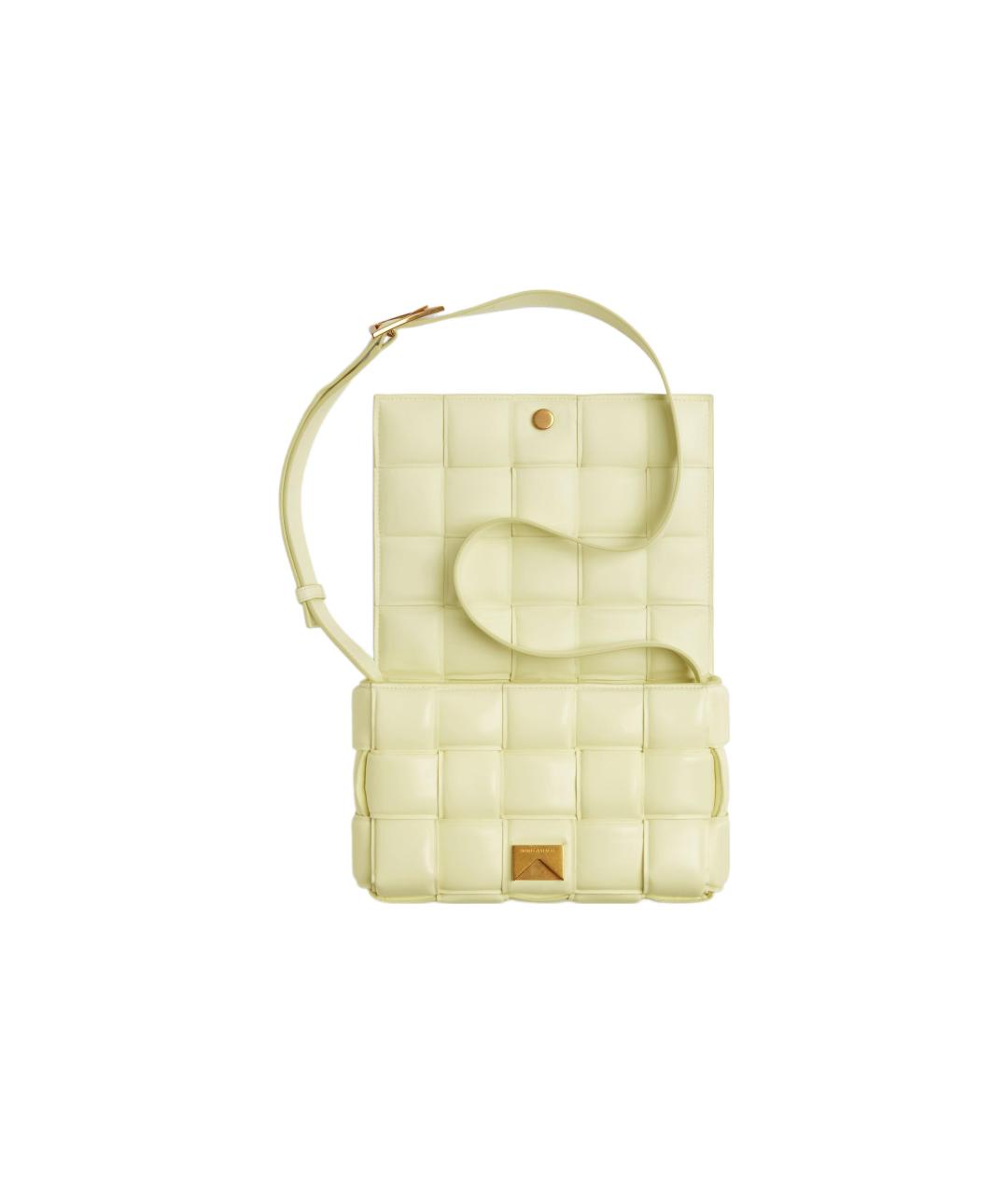 BOTTEGA VENETA Бежевая кожаная сумка через плечо, фото 2