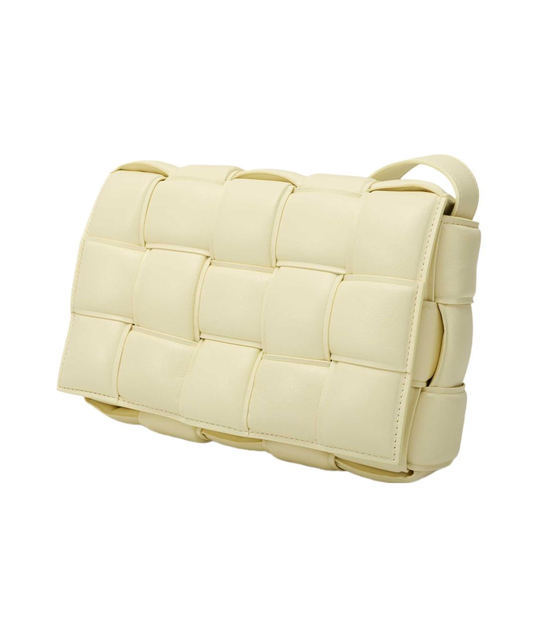 BOTTEGA VENETA Бежевая кожаная сумка через плечо, фото 3