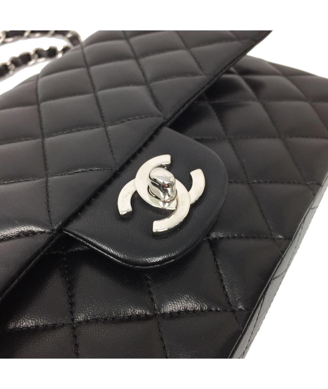 CHANEL Черная кожаная сумка через плечо, фото 5