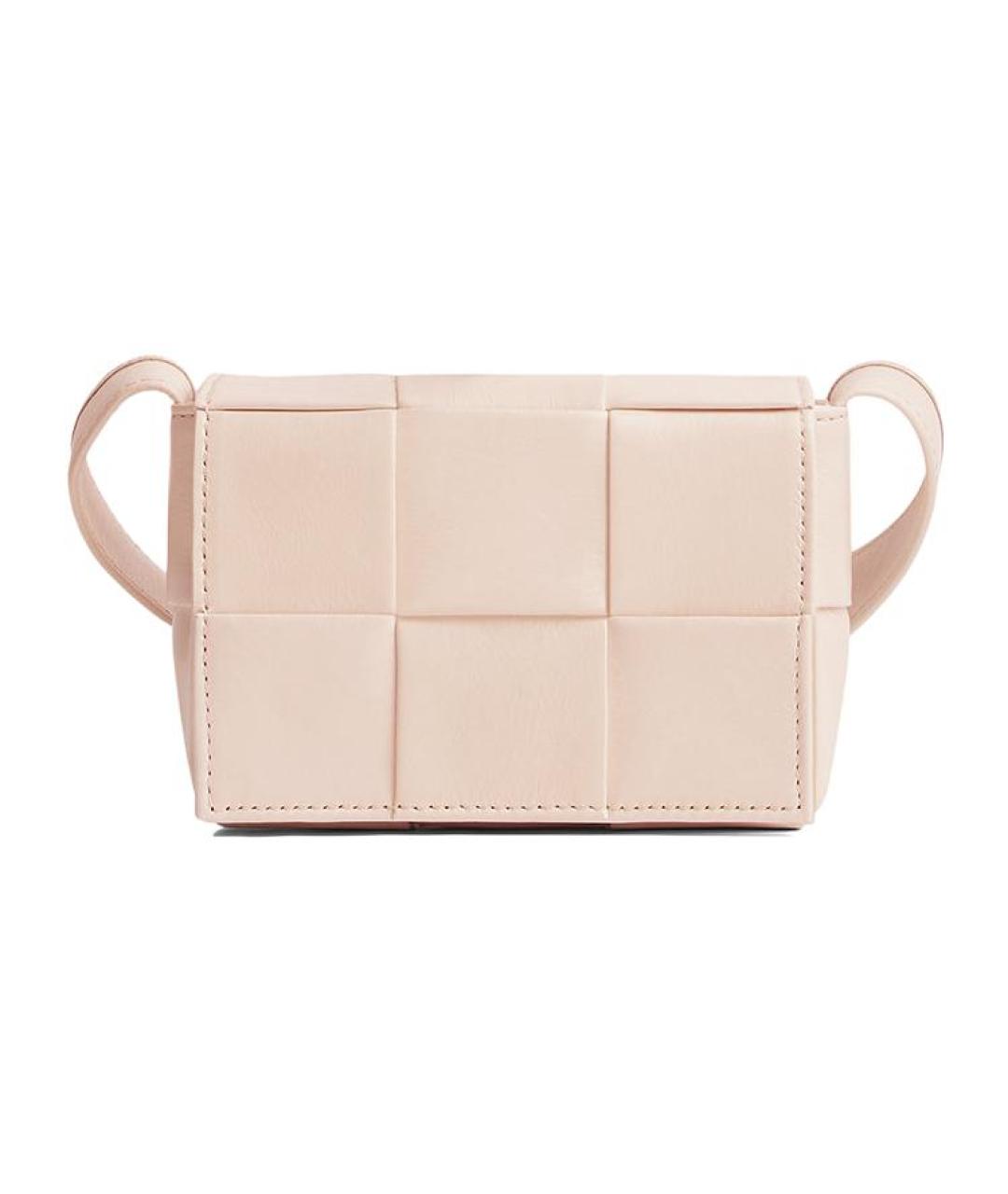 BOTTEGA VENETA Розовая кожаная сумка через плечо, фото 2