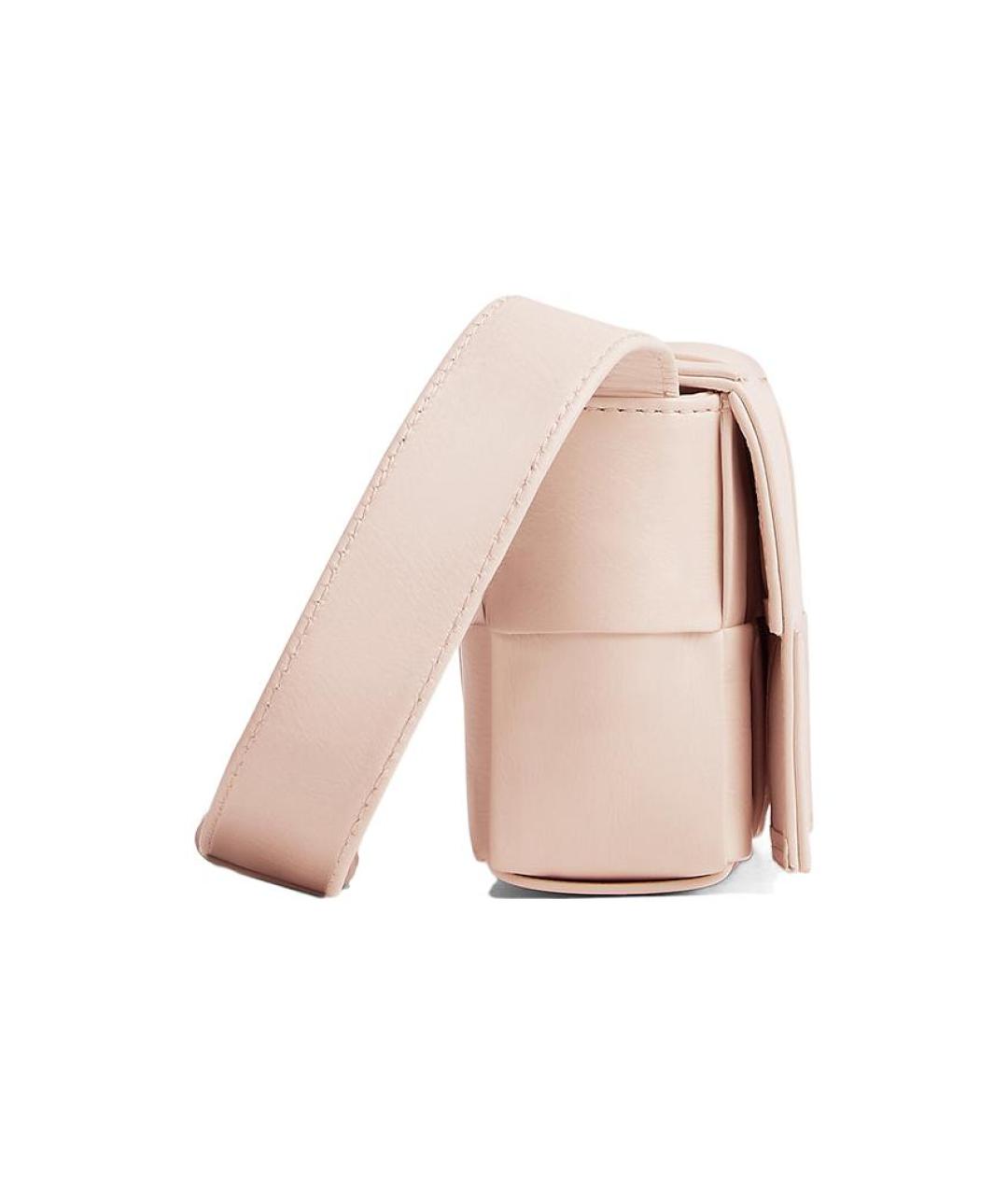 BOTTEGA VENETA Розовая кожаная сумка через плечо, фото 3