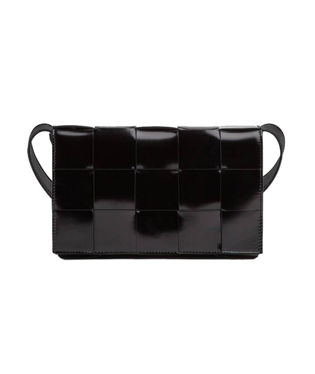 BOTTEGA VENETA Черная кожаная сумка через плечо, фото 3